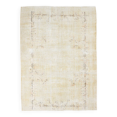 7x9 Shades Of Tan Beige Vintage Rug, 203x281Cm