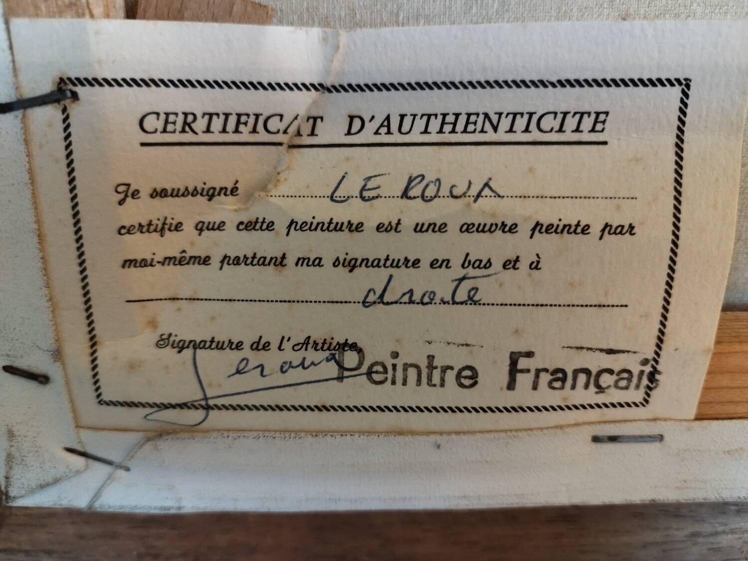 Still life with fruit signed Leroux