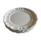 Set de 4 assiettes plates en terre vernissée à godrons moustier 1970