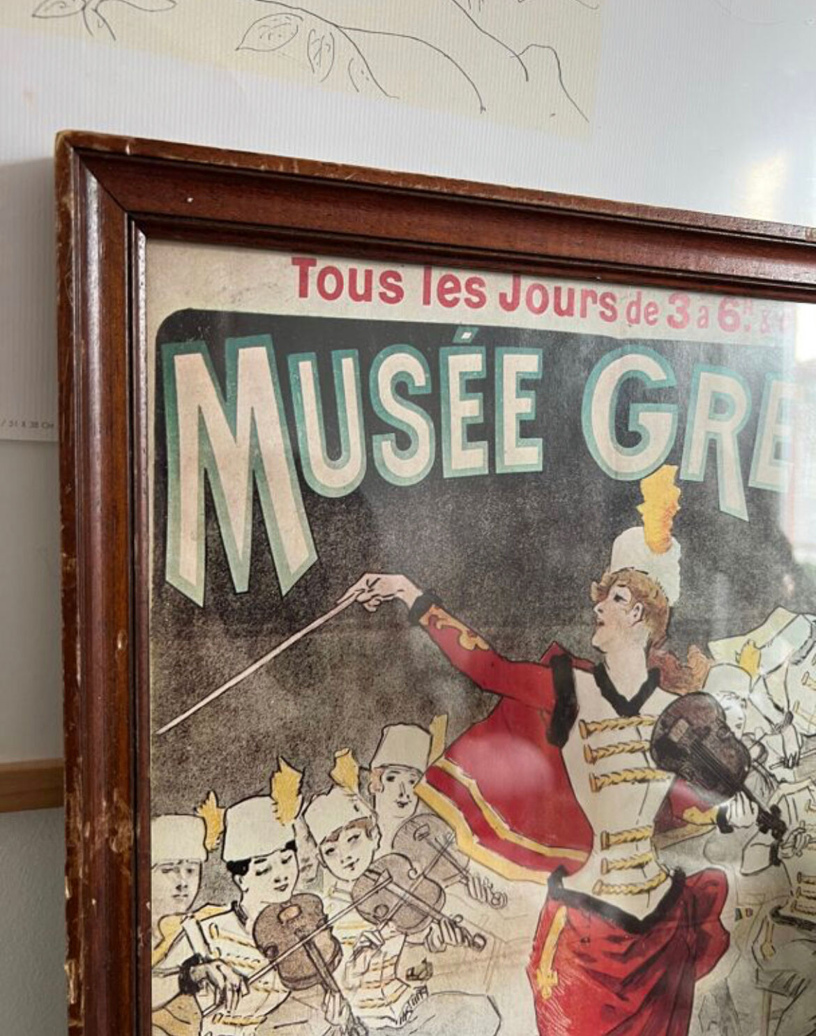 Framed vintage orchestra poster