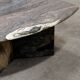 Vintage coffee table in Cipollino marble, 1970.