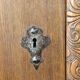 Vintage Danish Baroque Brutalist Style Oak Cabinet 1960s