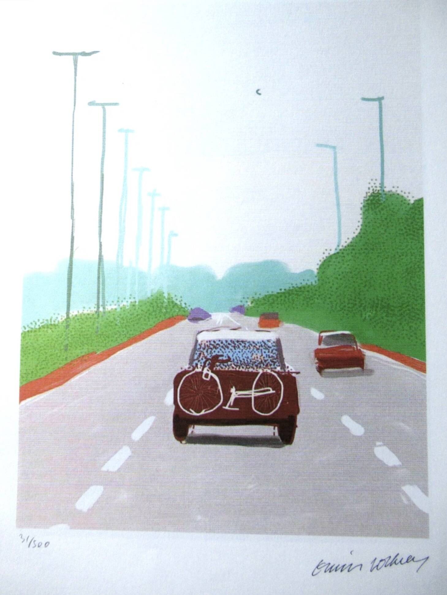 Lithograph by David Hockney, signed and numbered.