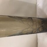 Smoked crystal tube roller vase