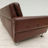 Danish 3-seater sofa, 70s, leather, original good condition