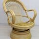 Mid-Century Modern Swivel and Rocking Armchair Bamboo, 1970s