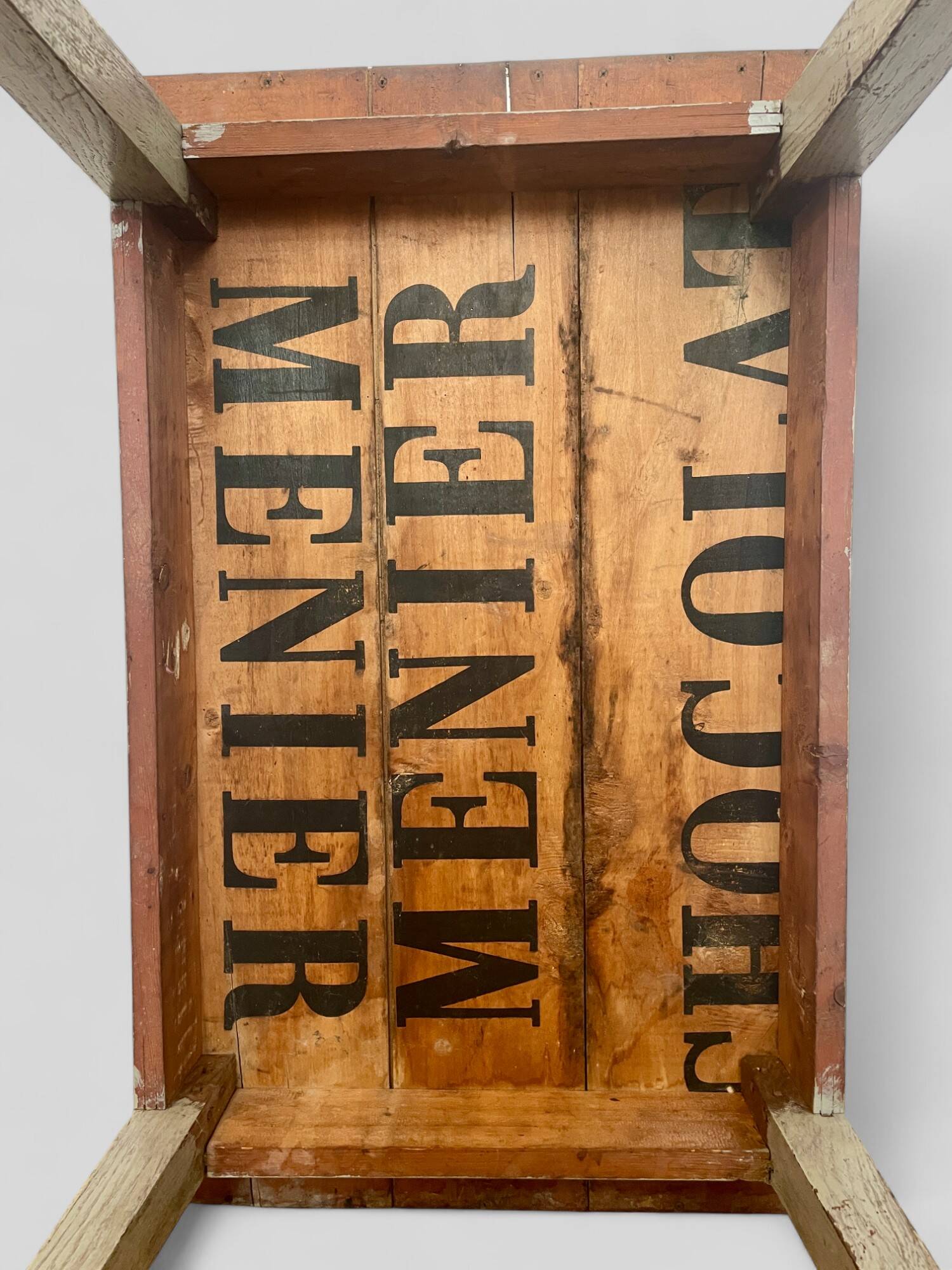 Antique patinated wooden table