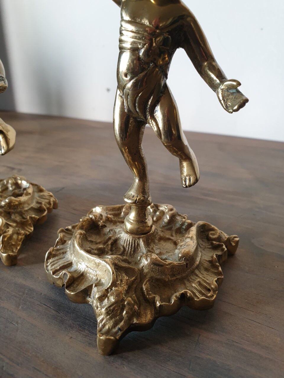 Pair of gilded bronze candlesticks