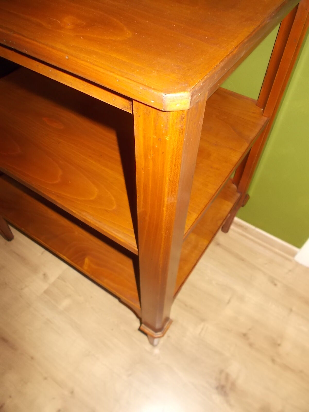 Cherry wood console side table