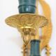 Paire appliques en bronze doré de style empire cygne triomphant