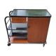 1960s roller service in mahogany and formica fournier paris