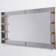 Illuminated dressing room mirror by Gaetano Sciolari in chrome and brass, Italy, 1970s