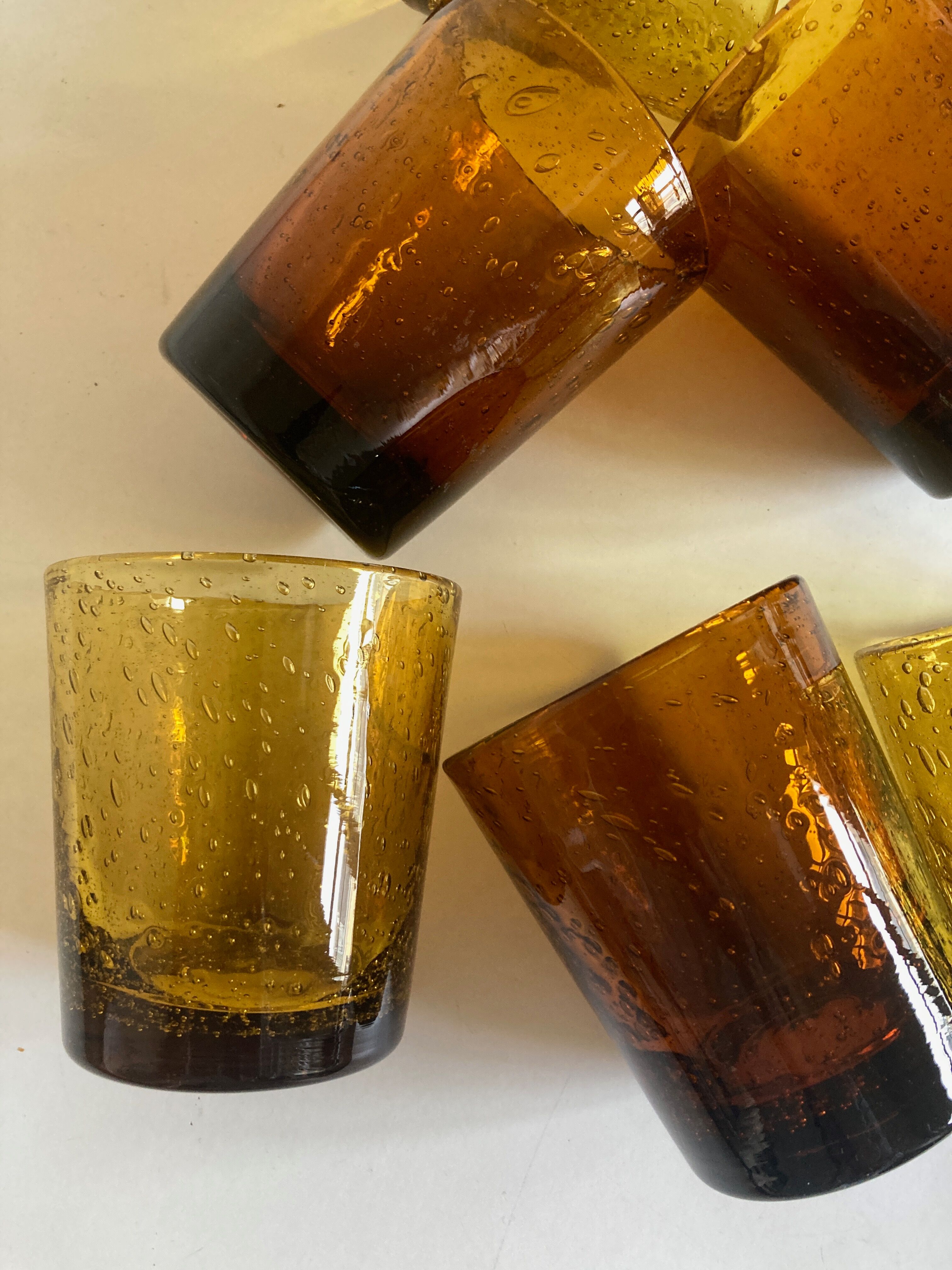 Set de 6 verres de Biot 1960