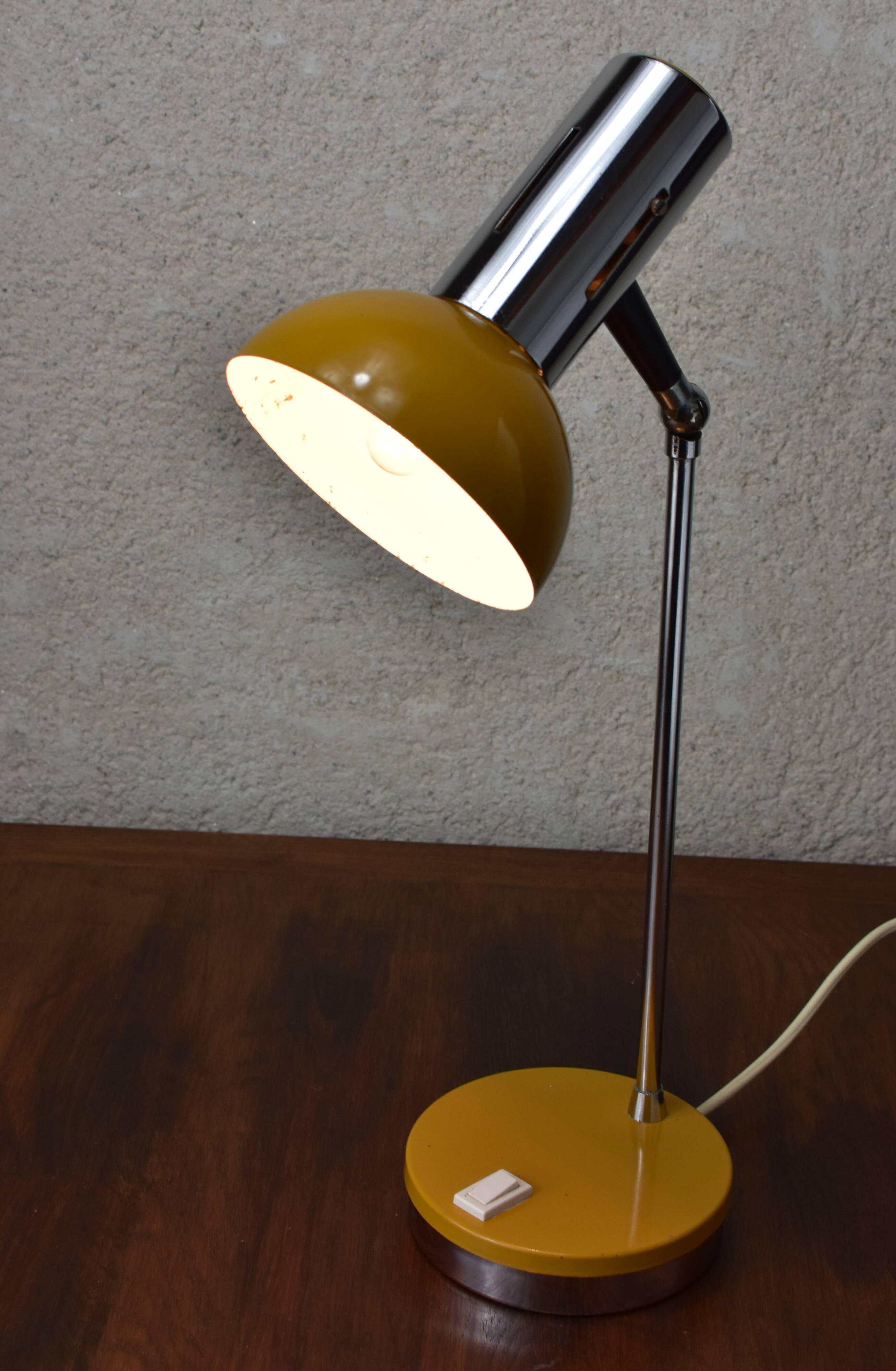 vintage mustard lamp