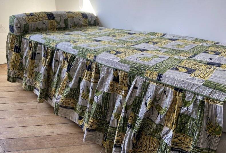 Couvre lit vintage tissu Boussac - Romanex