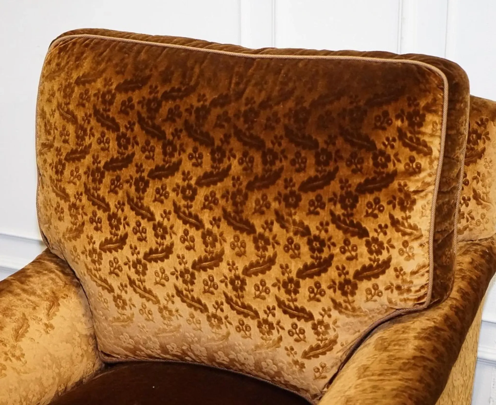 Connaught Vintage Velvet Armchairs by Dudgeon London, Set of 2