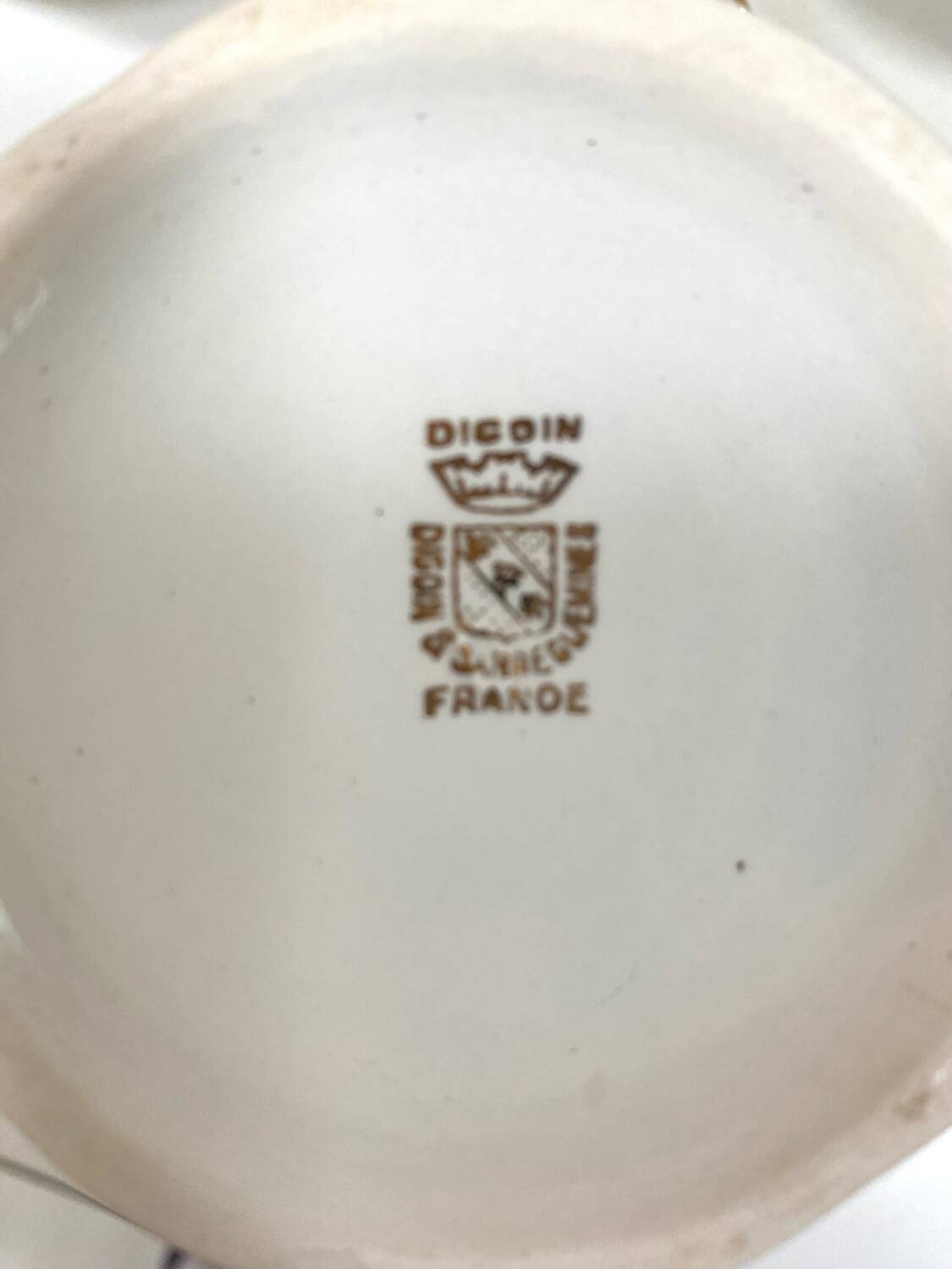 Service à café complet 12 tasses Digoin Sarreguemines des années 50