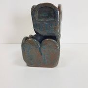 Brutalist Green Glazed Ceramic Flowerpot, 1960s
