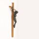 Antique Realistic Wooden Crucifix, France, 1850
