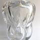 Art Deco vase in transparent thick crystal Val Saint Lambert 1920