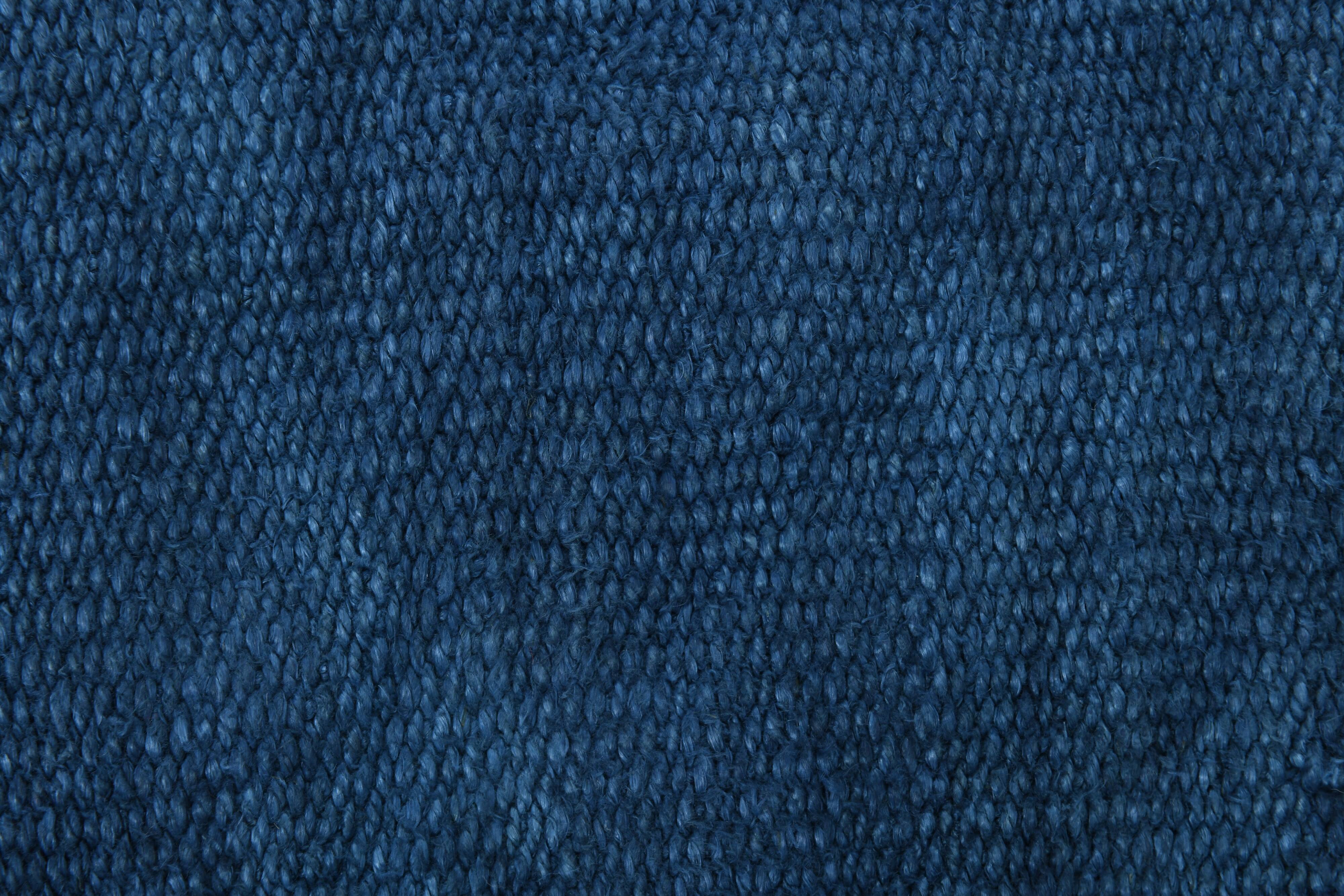 Shades Of Blue Vintage Kilim Rug, 144x207Cm