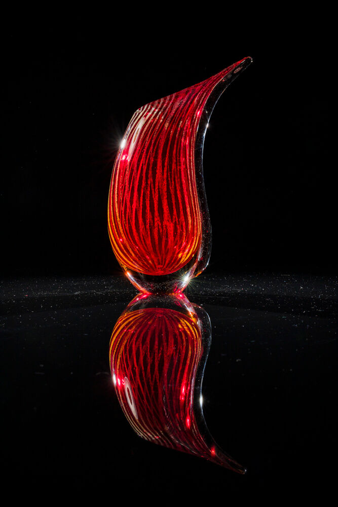 Italian Murano sommerso vase by Flavio Poli