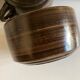 Set de 4 tasses déjeuner Salins décor bois 1970