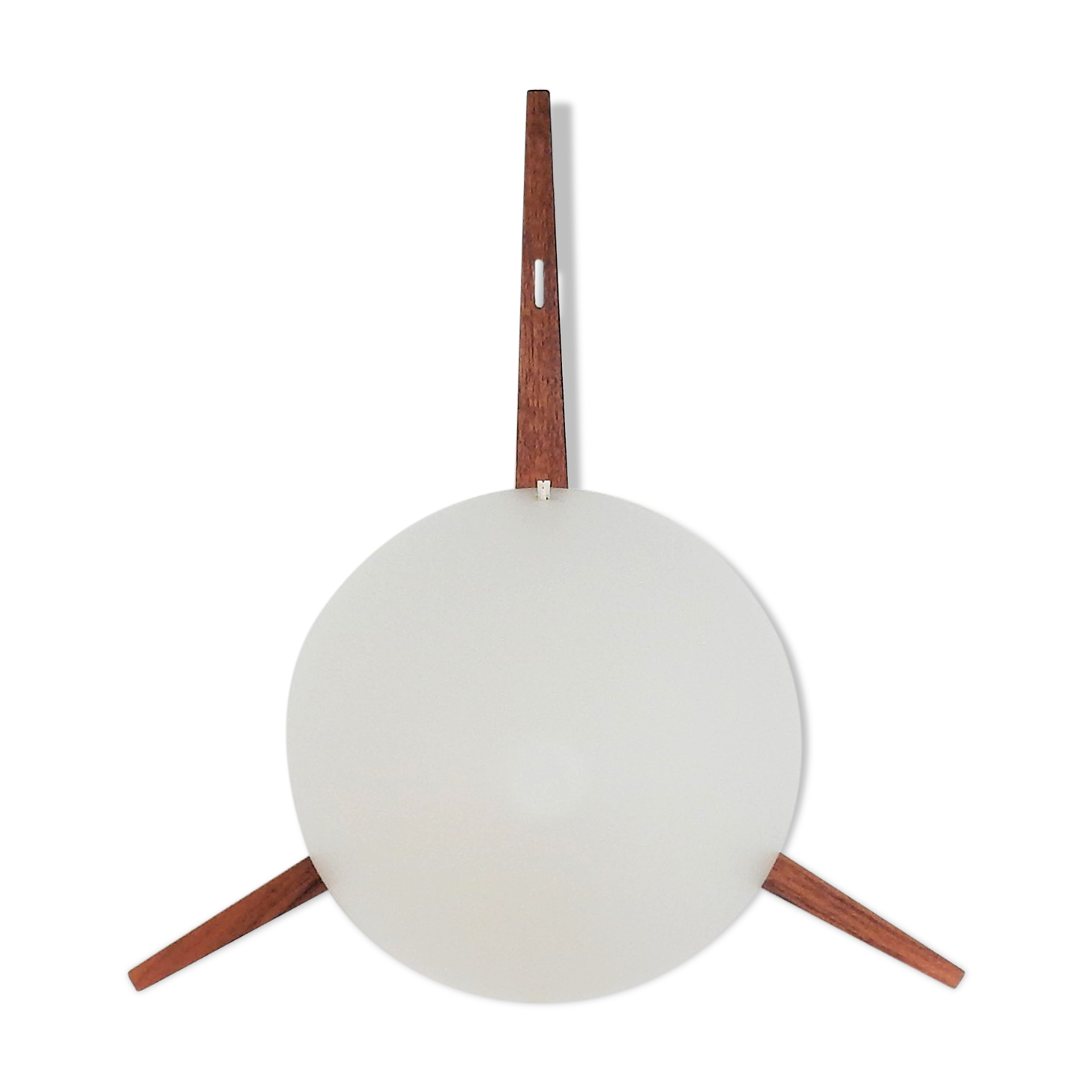 C-1575 teak and opaline glass wall lamp by Eje Ahlgren for Raak 1957