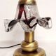 Lampe de table avec tulipe en cristal. Italie, années 1980.