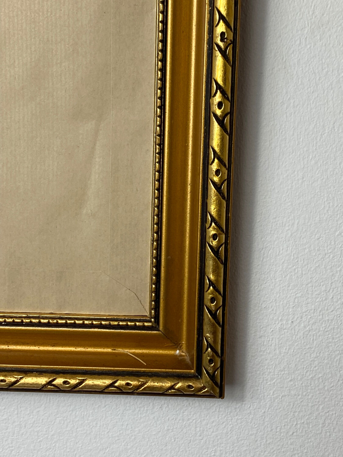 Gold and black wooden frame