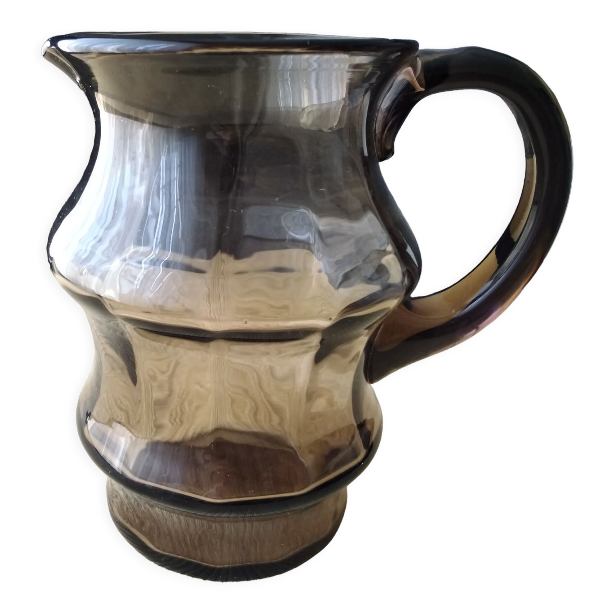 Smoked glass water jug