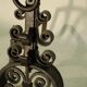 Pair of Art Deco wrought iron andirons