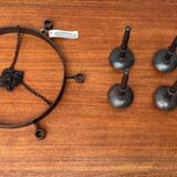 Vintage brutalist wrought iron candle holder by Boltze, 1970s.