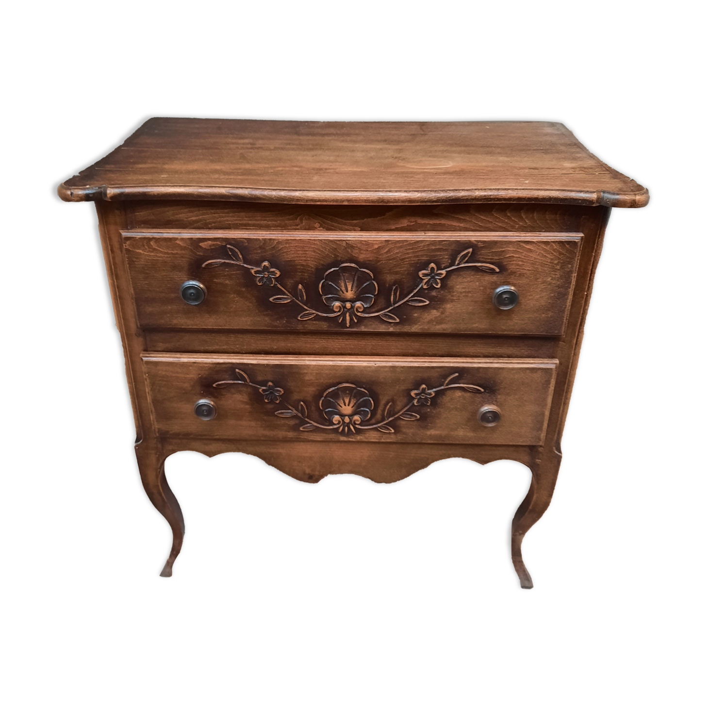 Rustic neo-wooden oak commodity with 2 torroirs