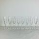 8 Chantilly model champagne flutes by Saint Louis, crystal
