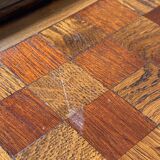 Old wooden checkers board