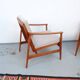 Vintage Thonet teak armchair, retro 1960s–70s style.