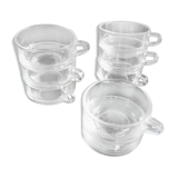 8 old duralex stackable coffee cups