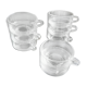 8 old duralex stackable coffee cups