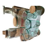 Lot de 8 bocaux, carafe et verre 100% recyclé