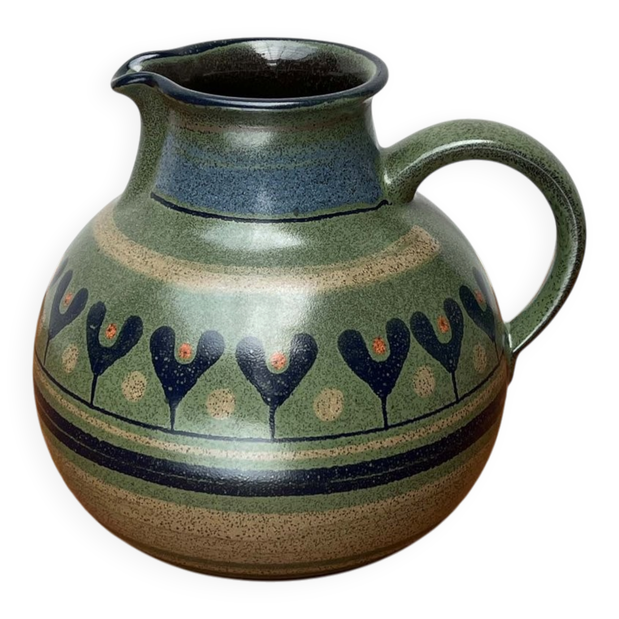 Carafe, vase vintage en céramique de KMK Keramik Manufaktur Kupfermühle, Allemagne années 1970