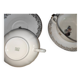 Bernardaud Limoges porcelain cups and saucers