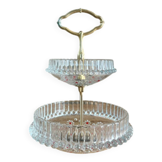 70s glass fruit bowl
