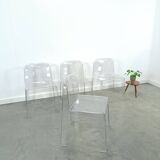 Design plexiglas stapelbare stoelen Trono by Sottsass Associati 2005 Segis