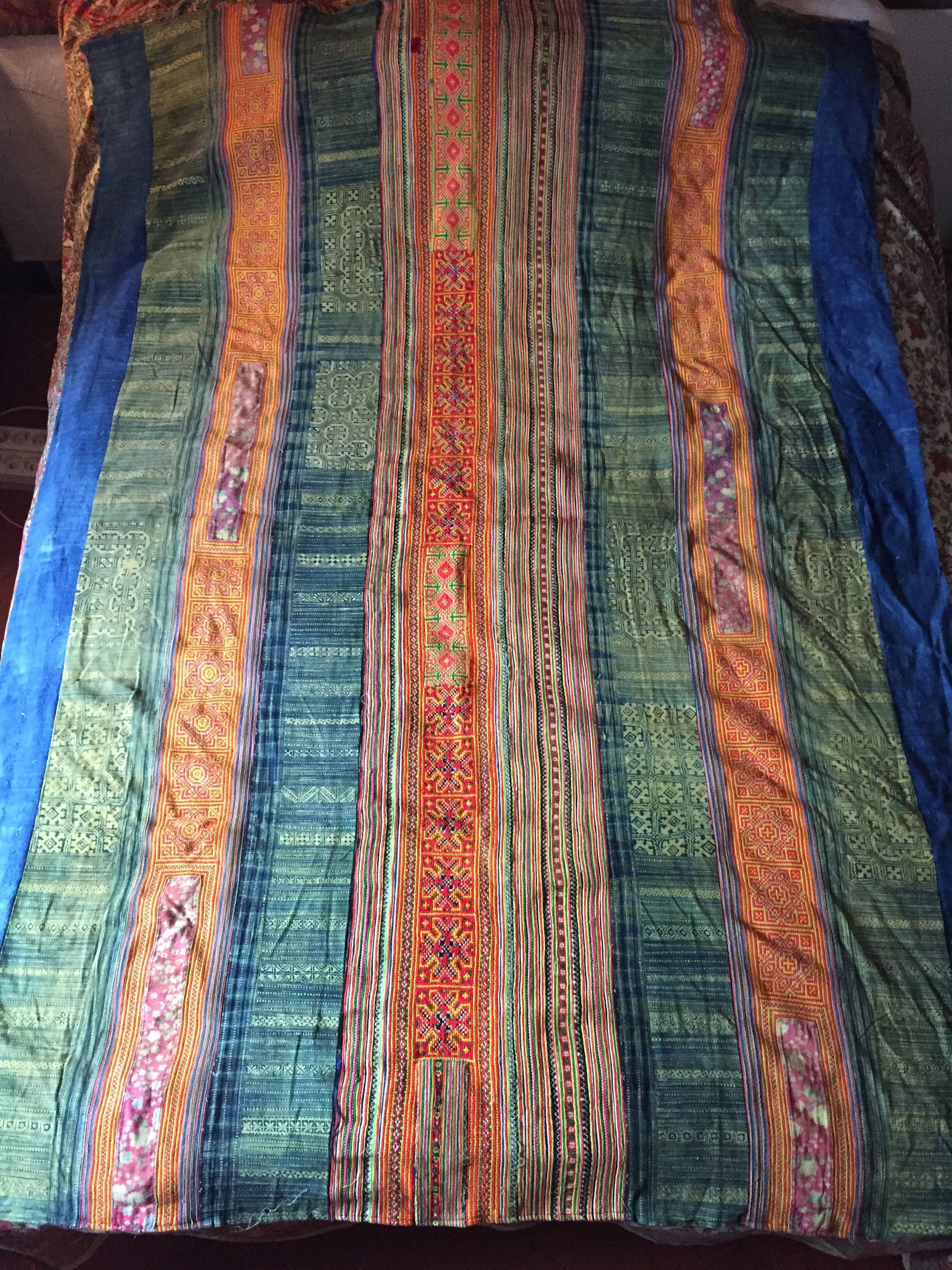 Traditional Indian patchwork bed throw/sofa 140*190