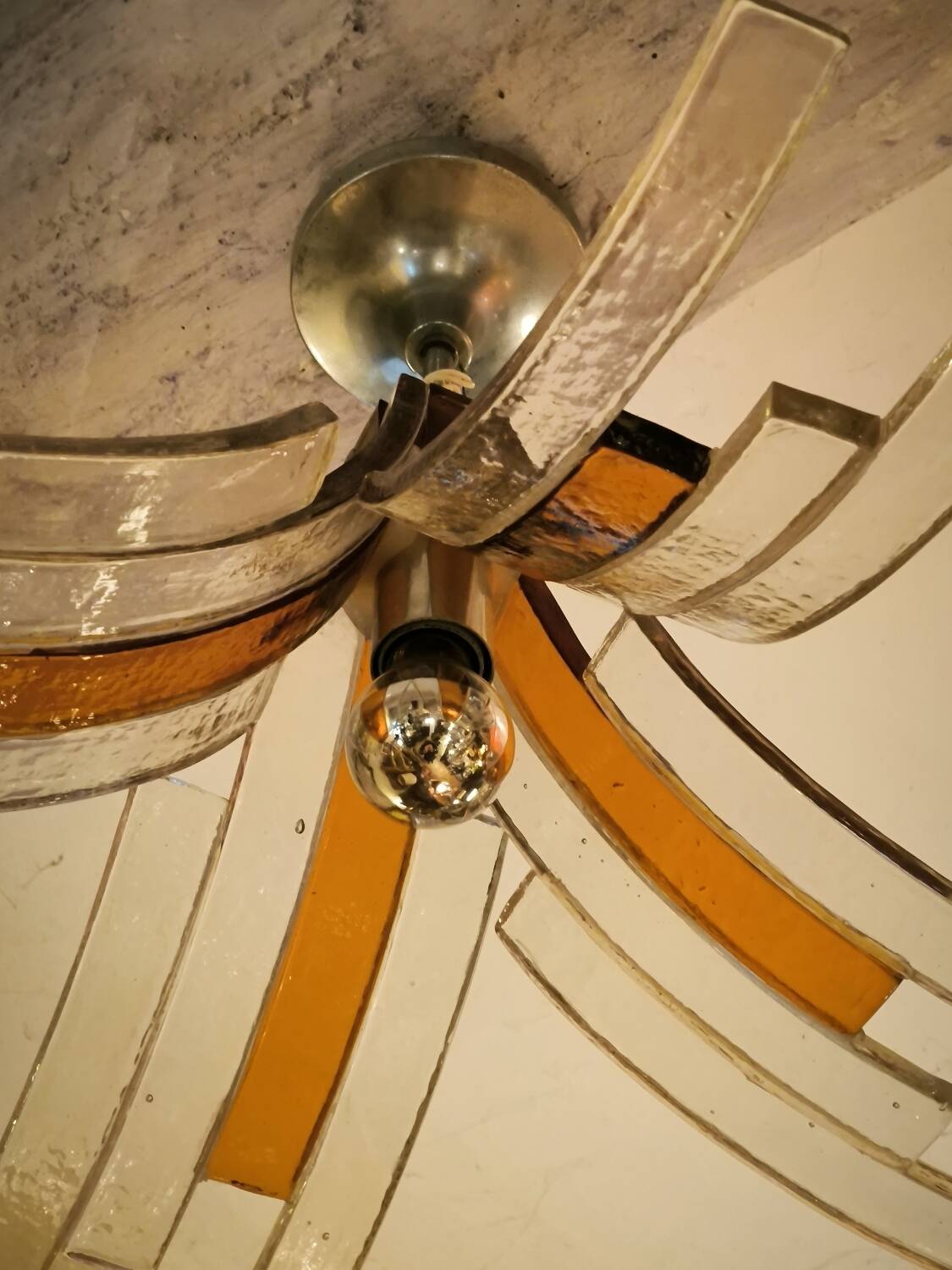 Lustre en pâte de verre vers 1970