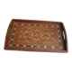 Ancien plateau de service marqueterie bois & nacre vintage