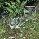 Chrome chairs style Rinaldi 70s