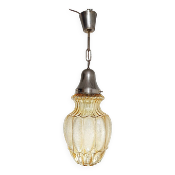 Lámpara de techo de cristal. España, 1940s.