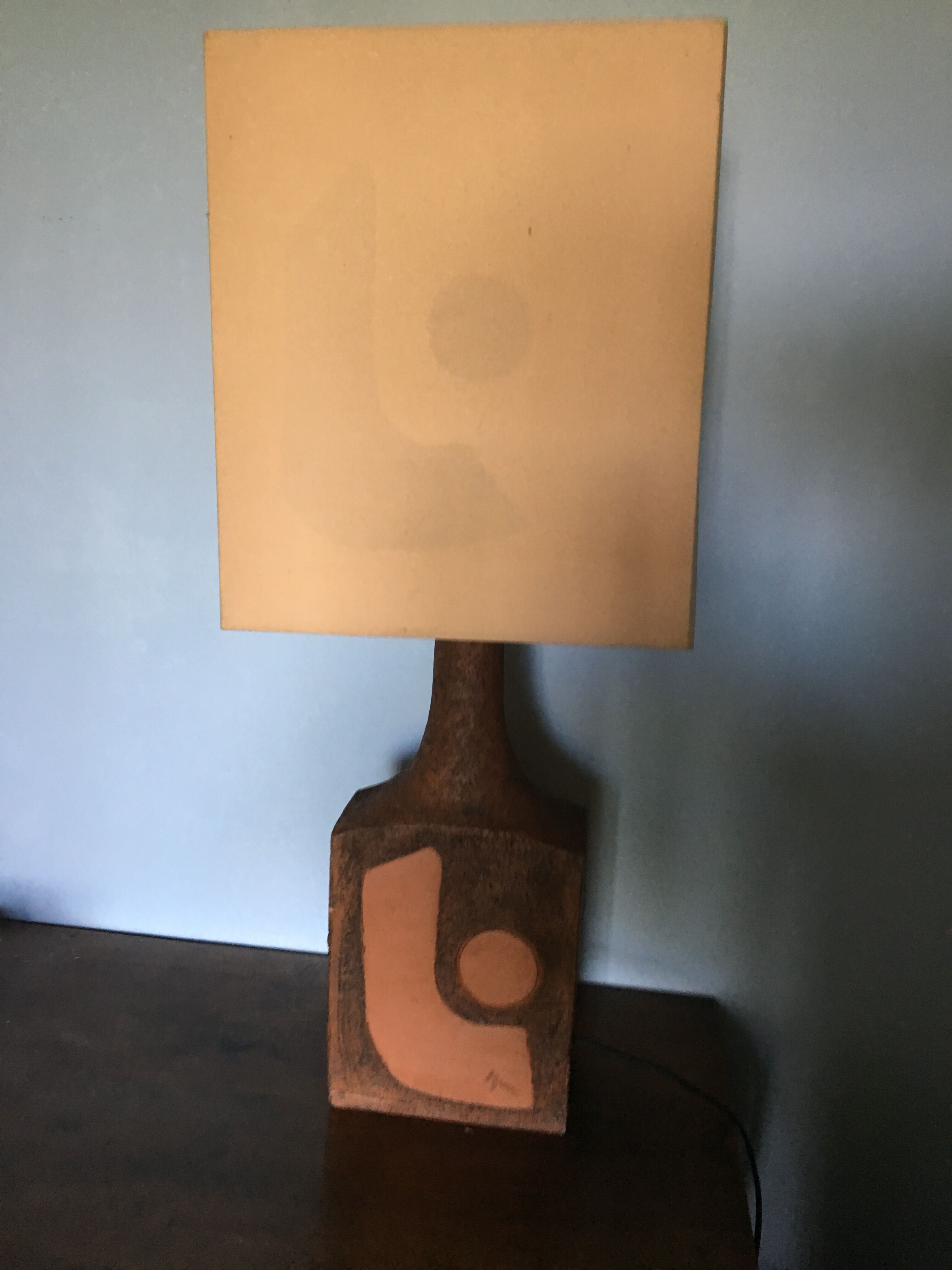 Rock and Bobois terracotta lamp